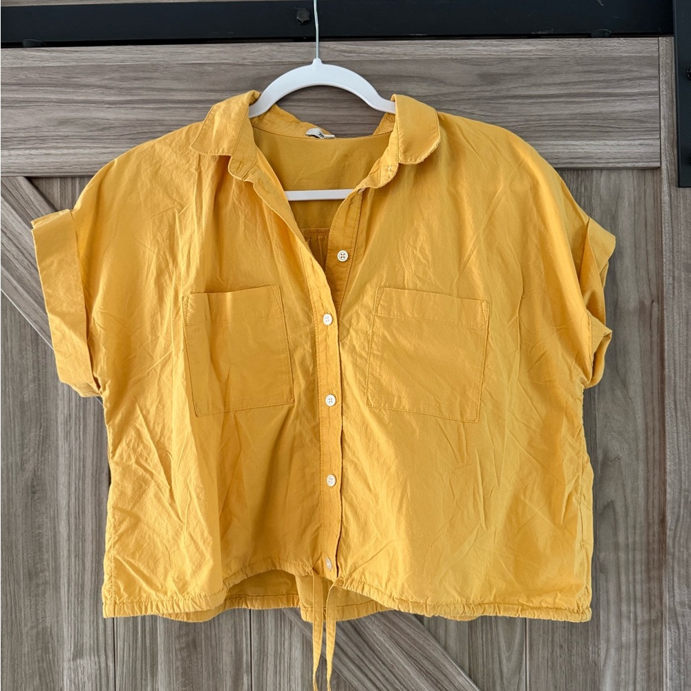 Madewell Mustard Yellow Lightweight Top